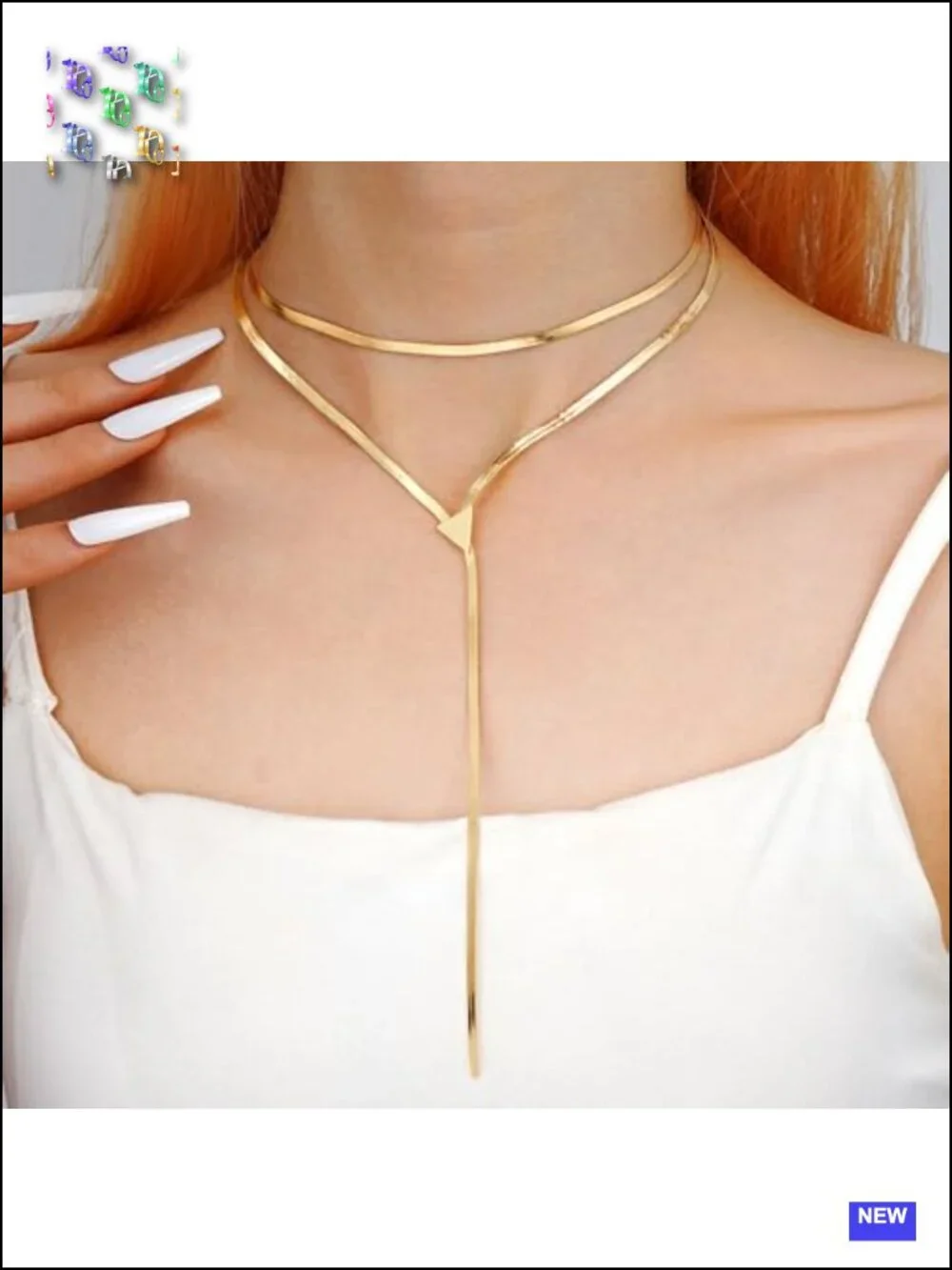 Chunky Layered Gold Choker Necklace Set for Women Trendy Vintage Long Statement